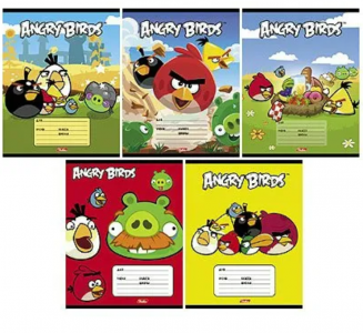 Тетрадь А5 12листов клетка ХАТБЕР Angry Birds_Трансформеры, арт. 12Т5В1/104084