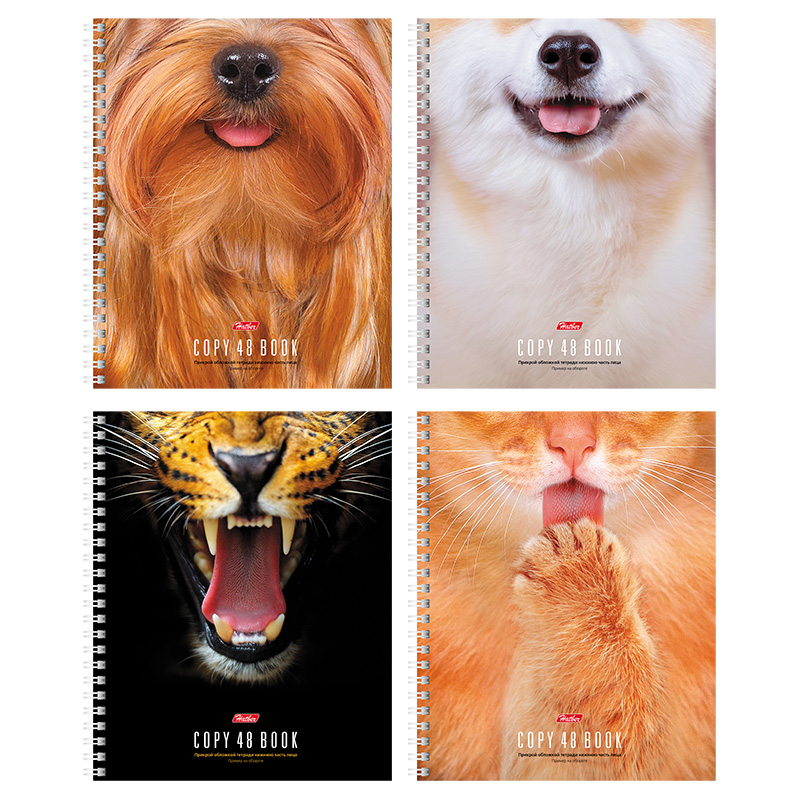 Тетрадь А5 48л клетка спираль ХАТБЕР Разбуди в себе Зверя! ассорти, арт. 48Т5В1гр
