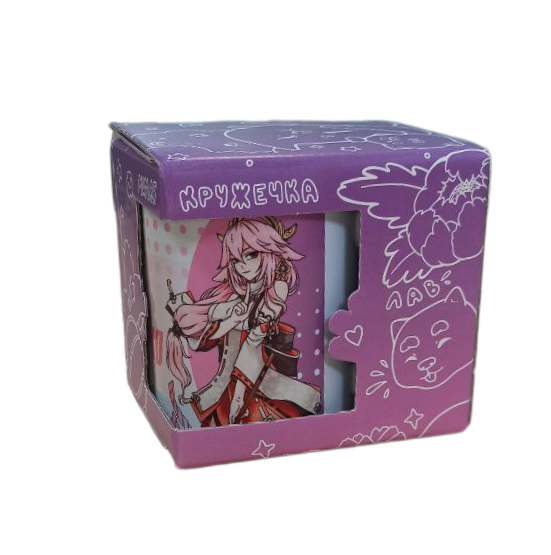 Кружка 330 мл Яэ Мико Геншин в подарочной коробке, арт. КР-259