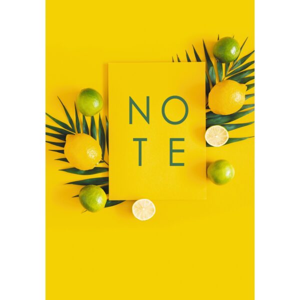 Блокнот А5 100л клетка/точка LISTOFF Лимонное настроение soft touch твердая обложка, арт. КЗ51003519