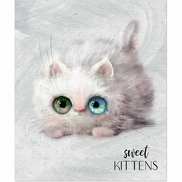 Тетрадь А5 48л клетка ПОЛИНОМ Глазастые котики ассорти, арт. 3216