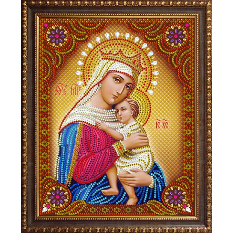 Набор для творчества Алмазная мозаика 27*33 на подрамнике Икона Отчаянных частичная выкладка NN, арт. KDA035