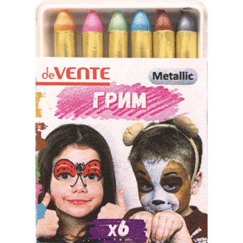 Карандаши для грима 6цветов deVENTE металлик пластиковая упаковка, арт. 8078723