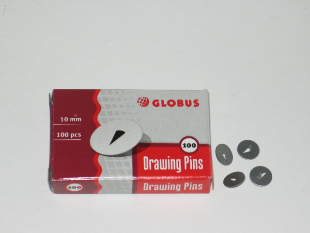 Кнопки канцелярские 100шт GLOBUS 10 мм, арт. К10-100