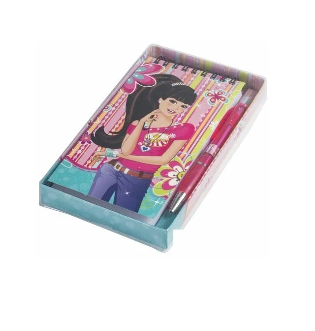 Блокнот А6 80листов нелинованный спираль+ручка Девочка BRAUBERG, арт. 128413