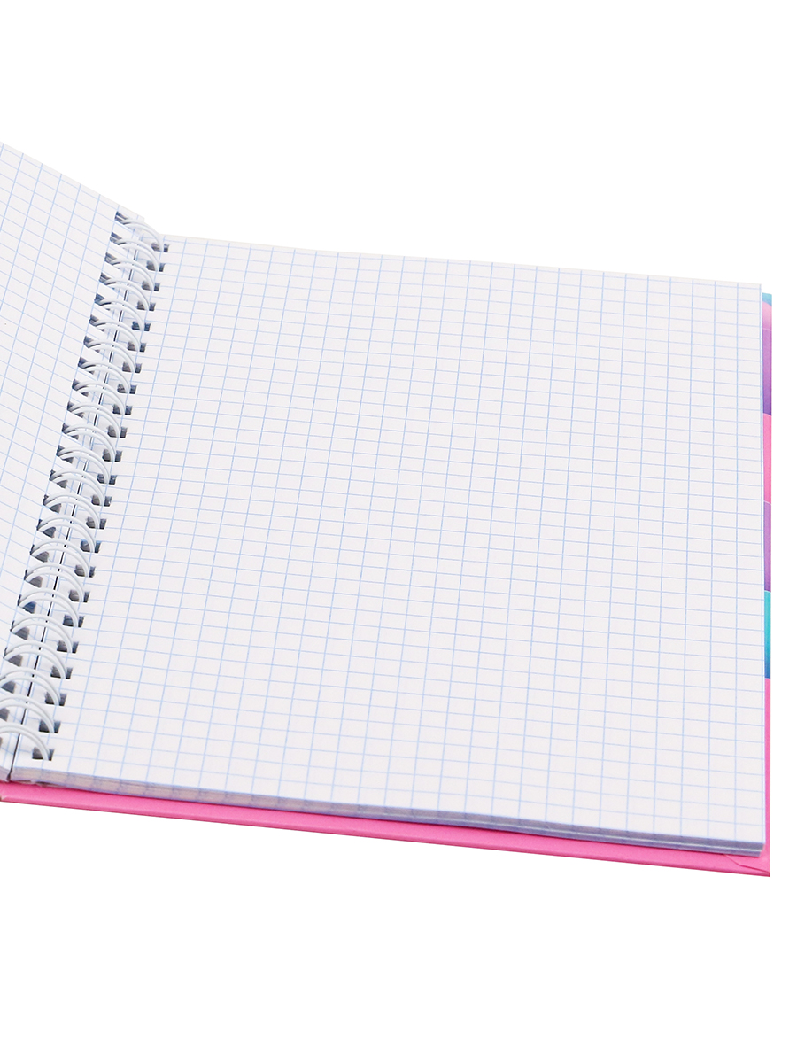 Записная книжка А5 80л клетка спираль ПРОФ-ПРЕСС Цветные волны твердая обложка, арт. К80-5910