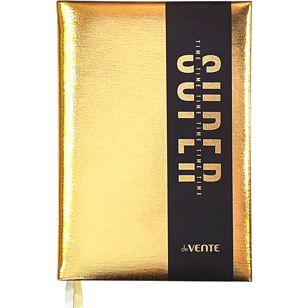 Ежедневник недатированный В6 deVENTE Icon искусственная кожа золото, арт. 2035117