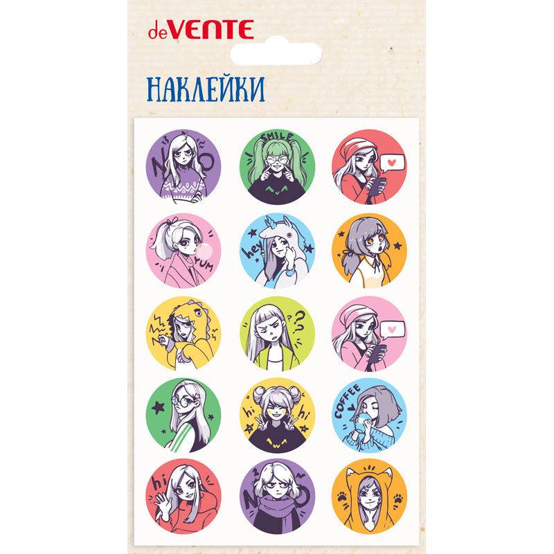 Наклейки объемные многоразовые 10*15 deVENTE Girl's mood, арт. 8002451