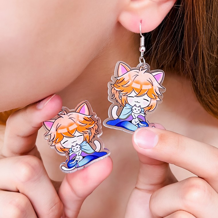 Серьги акриловые Кадзуко Нэко, арт. СА-64