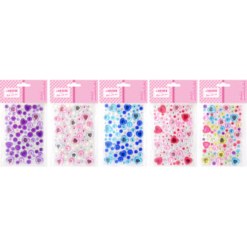 Декор для творчества Стразы-наклейки ассорти deVENTE Сердечки акриловые, арт. 8002802