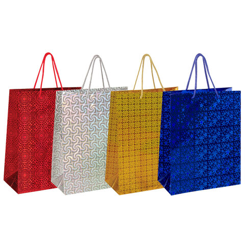 Пакет подарочный 26*32 ЗОЛОТАЯ СКАЗКА голография ассорти , арт. 606607