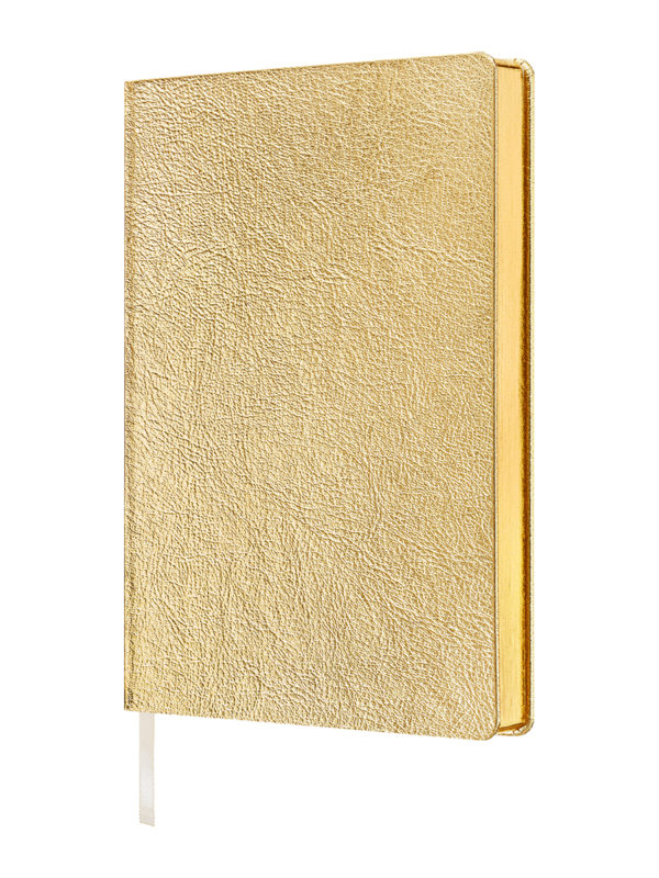 Ежедневник недатированный А5 ПОЛИНОМ Gold искусственная кожа золото срез золотой, арт. 3181