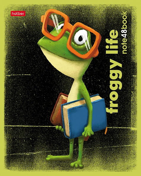 Тетрадь А5 48л клетка ХАТБЕР Лягух Кир ассорти, арт. 48Т5лтВ1_29101