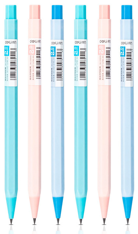 Карандаш автоматический 2,0мм DELI корпус ассорти, арт. 58800