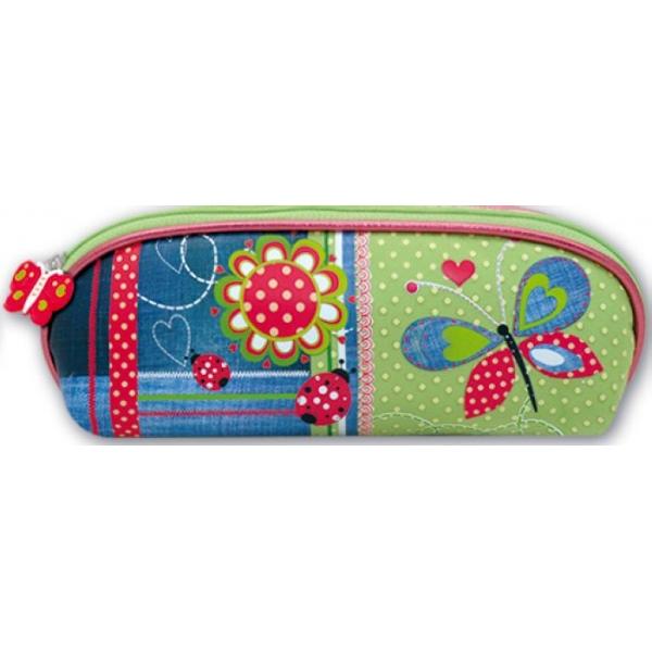 Пенал-косметичка 1 отделение ФЕНИКС Коллаж с бабочкой, арт. 30303