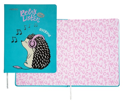 Дневник 1-11 класс твердая обложка искусственная кожа deVENTE Music Hedgehog, арт. 2020230