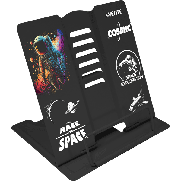 Подставка для книг с упором металлическая deVENTE Cosmic 200*190 черная, арт. 8063408