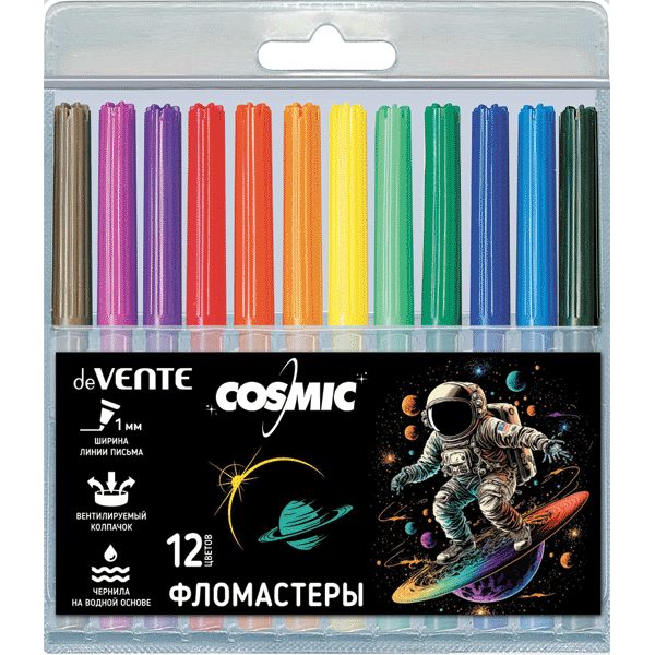 Фломастеры 12цветов deVENTE Cosmic, арт. 5081424
