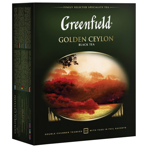 Чай черный GREENFIELD Golden Ceylon 100пак, арт. 620218