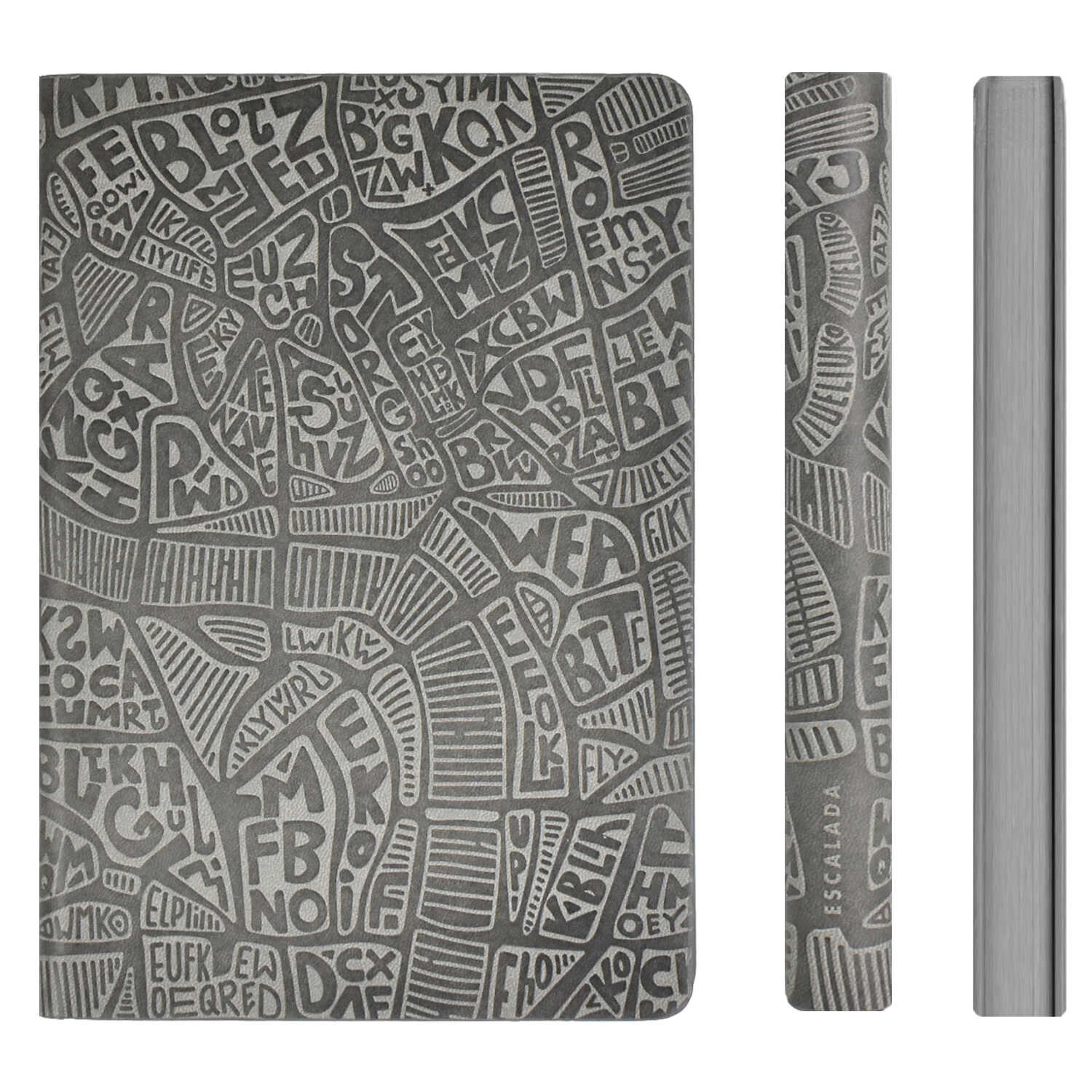 Ежедневник недатированный А5 ФЕНИКС Escalada Виннер искусственная кожа серебряный срез серый, арт. 52975