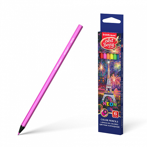 Карандаши цветные 6цветов ЕRICH KRAUSE ArtBerry Neon, арт. 39424