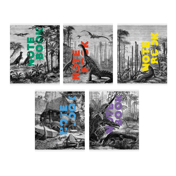 Тетрадь А5 48л клетка LISTOFF Динозавры soft touch ассорти, арт. ТКЛ488401