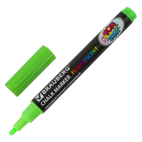 Маркер меловой зеленый 3,5мм BRAUBERG Pop-Art, арт. 151524