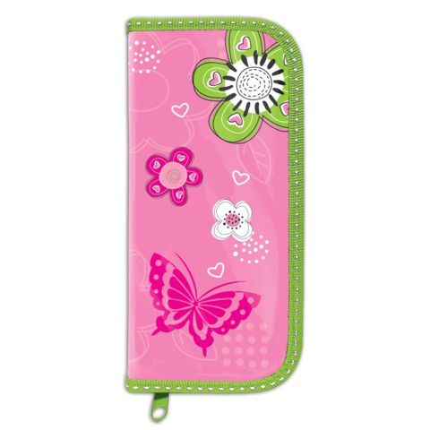 Пенал 1 отделение BRAUBERG Розовые цветы , арт. 103709