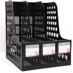 Лоток вертикальный 3-х секционный UNION черный, арт. ABT930146