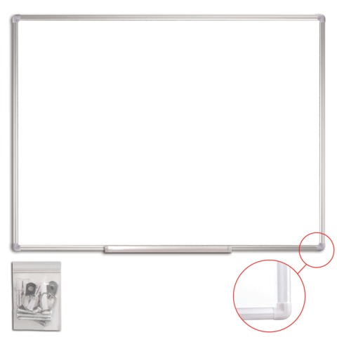 Доска магнитно-маркерная 90*120 STAFF алюминиевая рамка, арт. 235463