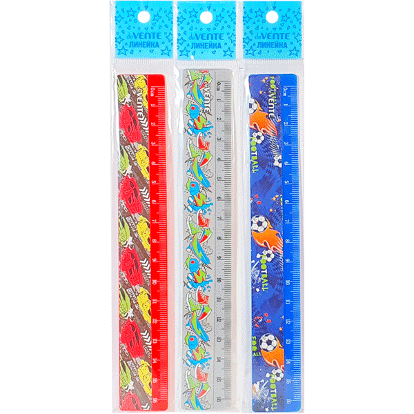 Линейка 16см пластиковая deVENTE Be the first ассорти, арт. 5091034