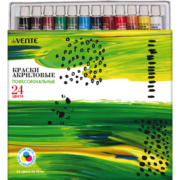 Краски акриловые художественные 24цветов deVENTE картон/коробка в тубах , арт. 8170300