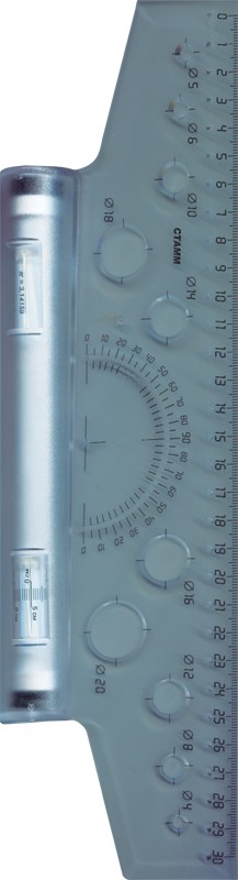 Линейка с рейсшиной 30см СТАММ, арт. ЛР20