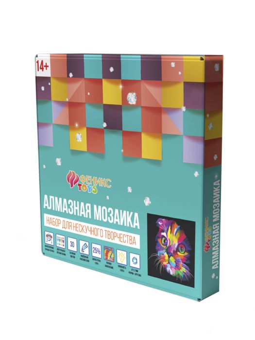 Набор для творчества Алмазная мозаика 20*20 Кошка ФЕНИКС, арт. 87868