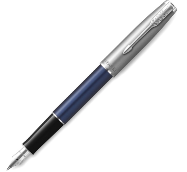 Ручка подарочная перьевая PARKER Sonnet F546 Blue СT корпус синий/серебро в футляре, арт. 2146747