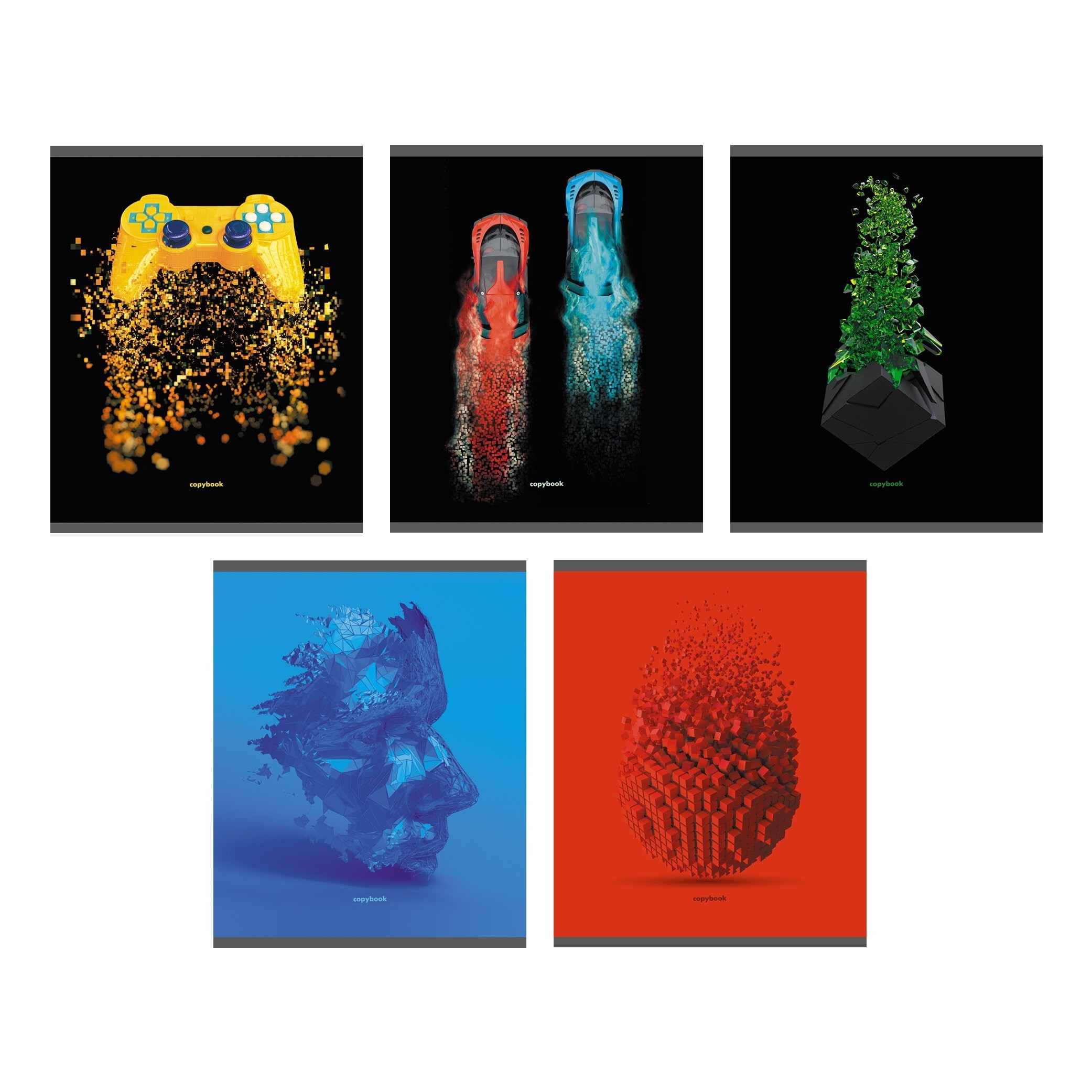 Тетрадь А5 48л клетка LISTOFF Пиксели ассорти, арт. ТКК2Л487853