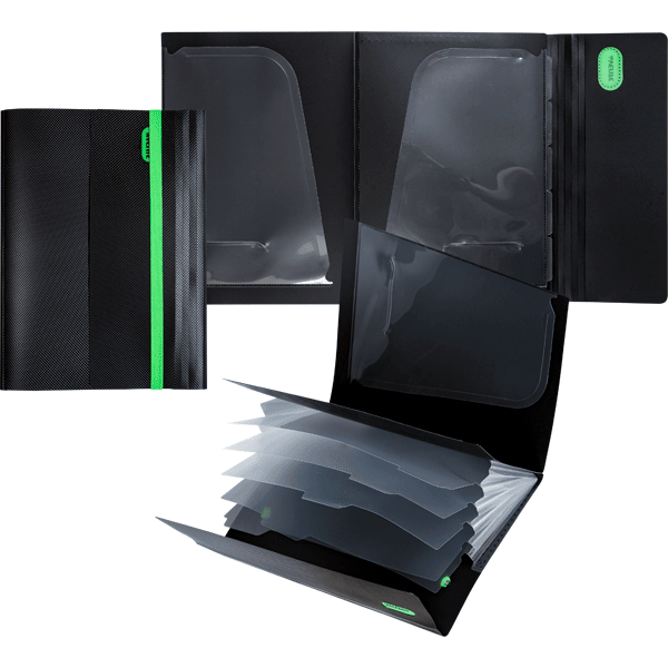 Папка классификатор  6 отделений А4+1 отделение А3 deVENTE MonoChrome 2 кармана с клапаном на резинке, арт. 3078918