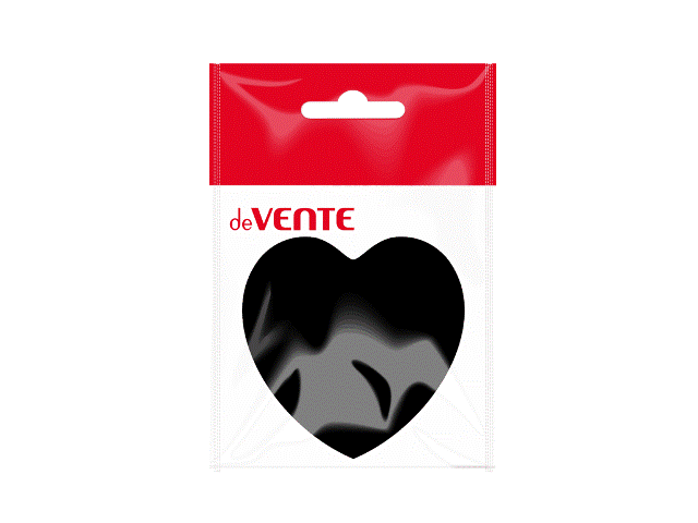 Бумага с клеевым краем фигурная 70*70 50листов deVENTE Black Heart черная, арт. 2010008