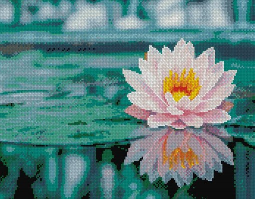 Набор для творчества Алмазная мозаика 40*50 без подрамника Водяная лилия NN, арт. US0337