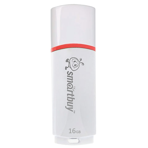 Модуль памяти 16Gb SMARTBUY Crown USB 2.0 корпус белый, арт. 512762/SB16GBCRW-W