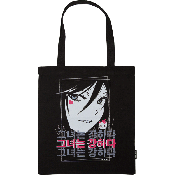 Сумка шоппер deVENTE Manga Girl and Pet на кнопке, арт. 7046355