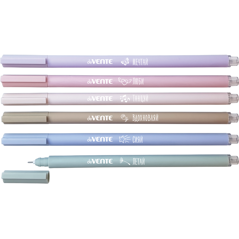 Ручки в наборе шариковые  1цв deVENTE Mentality 6шт/упак синие, арт. 5073420