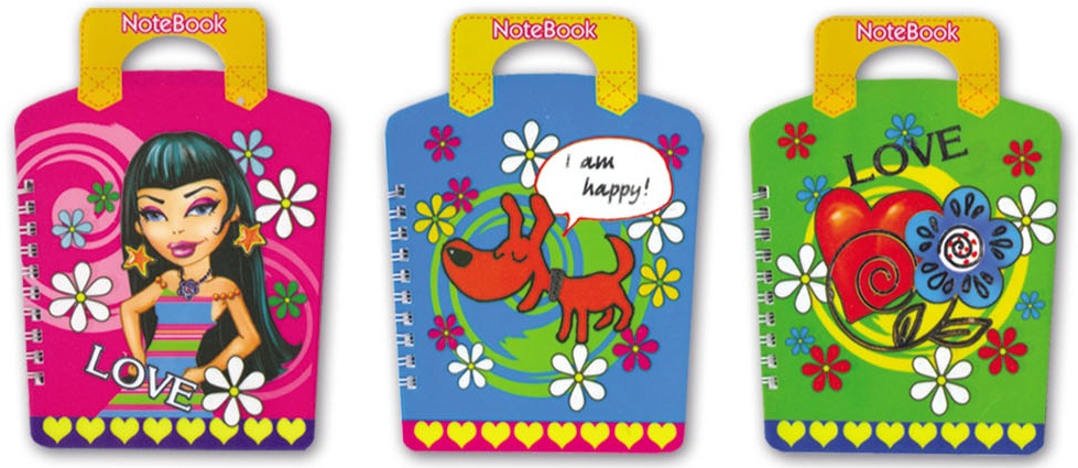 Блокнот 175*127 60л нелинованный спираль ФЕНИКС Сумка пластиковая обложка ассорти, арт. 5673