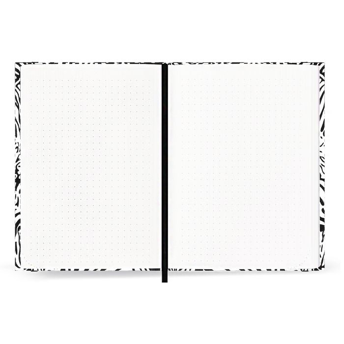 Блокнот Бизнес А5 96л в точку ФЕНИКС Escalada Зебры на резинке твердая обложка, арт. 51532