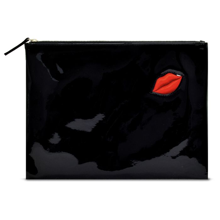 Папка для документов 350*240 ФЕНИКС на молнии лакированная черная, арт. 48786