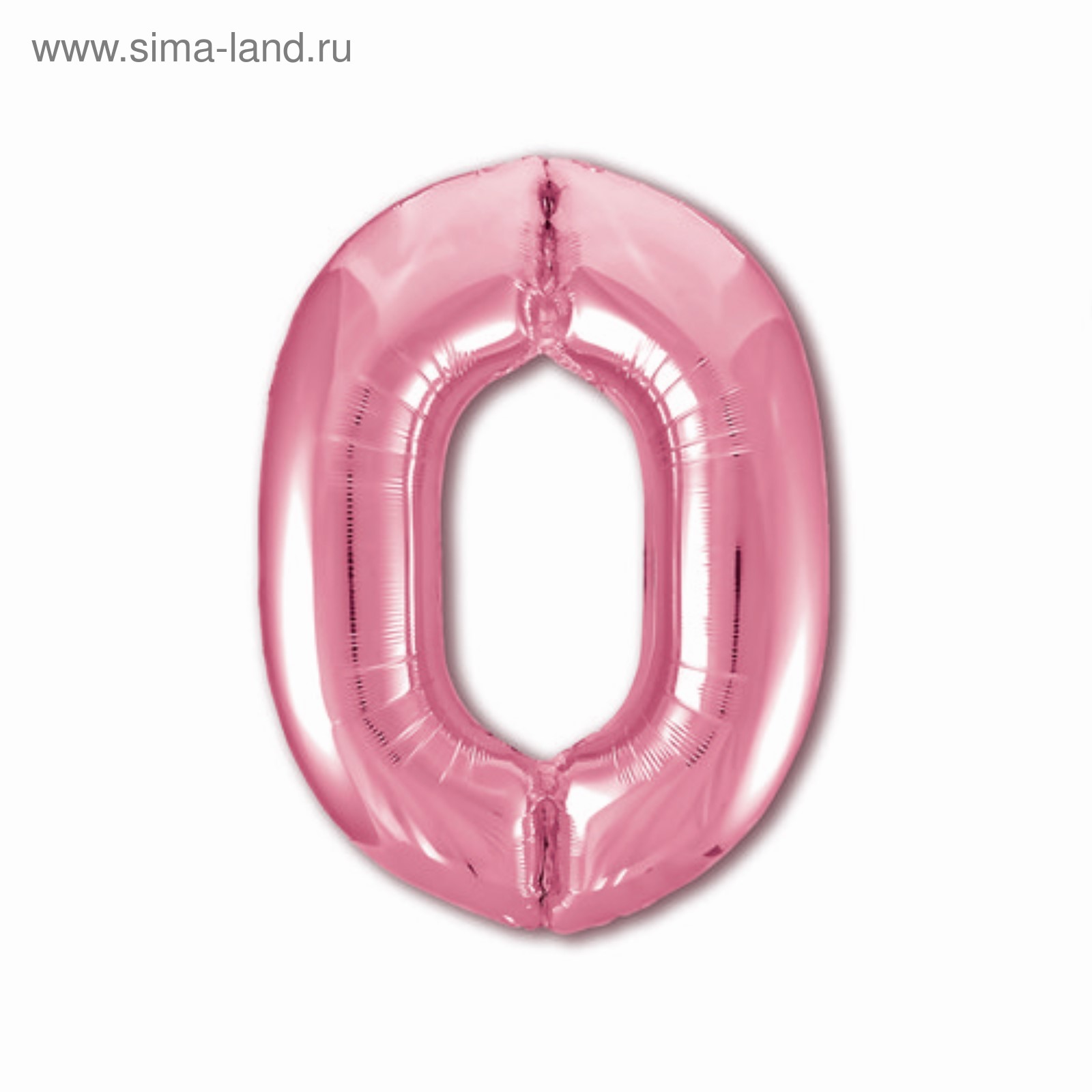 Шар фольгированный 40" Цифра 0 AGURA Slim фламинго, арт. 4824513