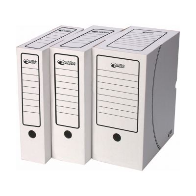 Короб архивный 7,5см микрогофрокартон ASR белый, арт. 7124