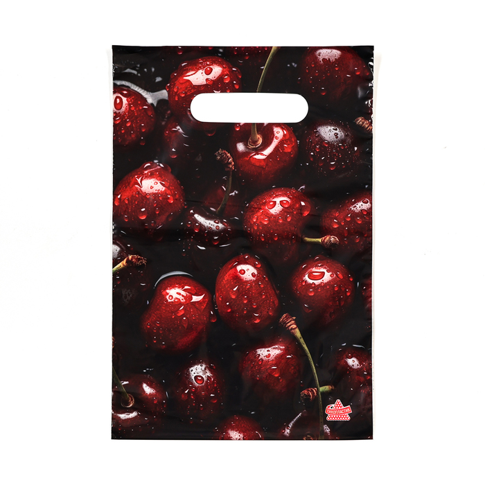 Пакет полиэтиленовый пробивные ручки 20*30 Вишня, арт. 10346727