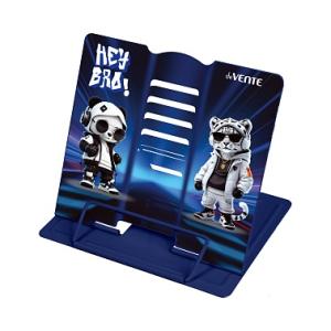 Подставка для книг с упором металлическая deVENTE Hey Bro 200*190 синяя, арт. 8063610