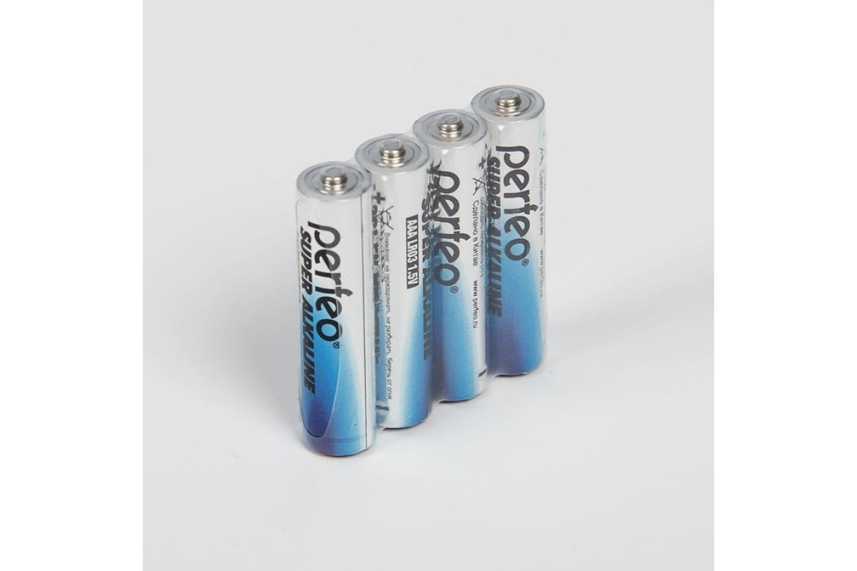 Батарейка LR06 PERFEO Super Alkaline 4SH 4шт/упак (пленка), арт. LR06/4SH
